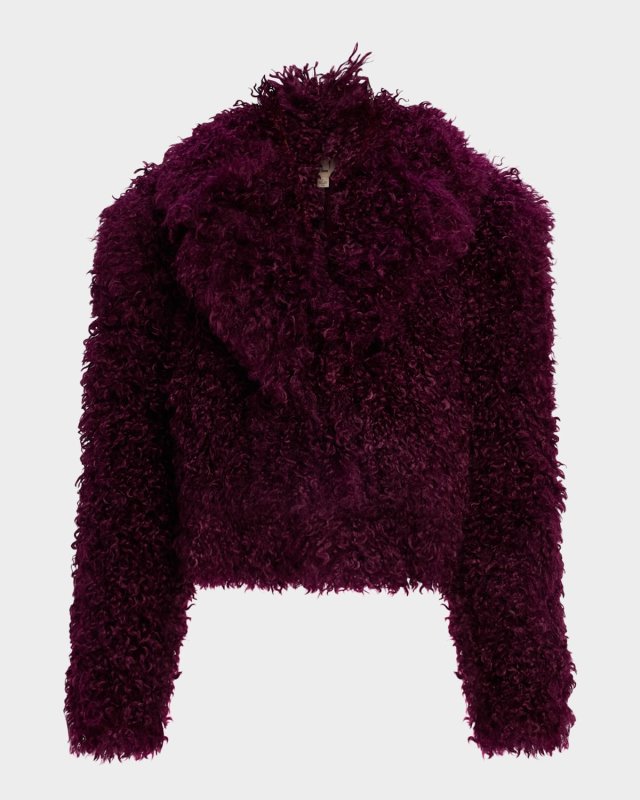 Aura Cropped Faux Fur Jacket